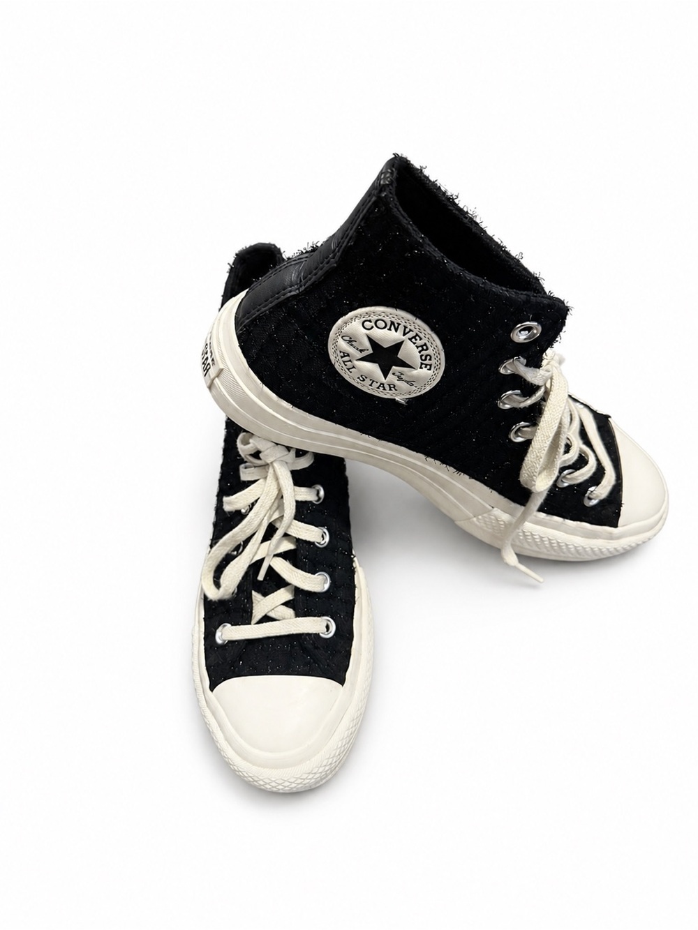 Converse Chuck Taylor All Star Black Metallic Tweed High Top Sneaker Womens - 7